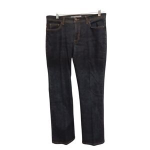 Faded Glory Jeans 12 Petite Womens Bootcut Black Mid Rise Stretch Denim 34x28